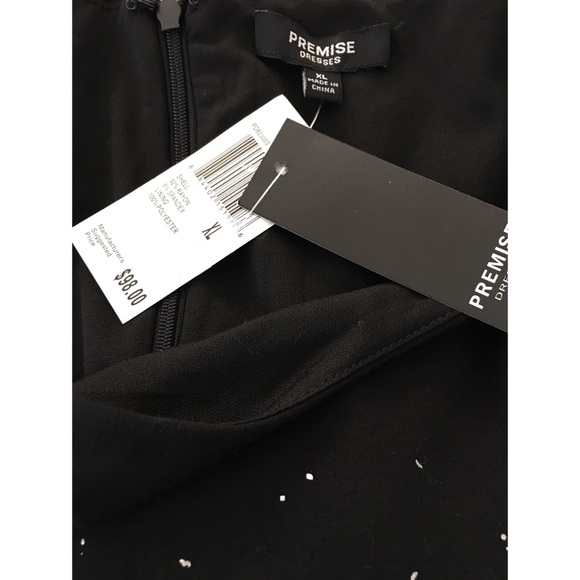 Premise women’s black midi dress size XL - Picture 5 of 7